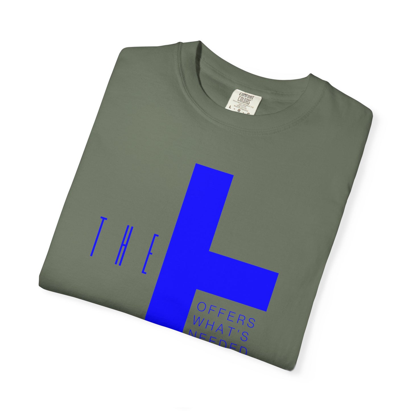 Adult T-Town Christian Blue Letters & Cross