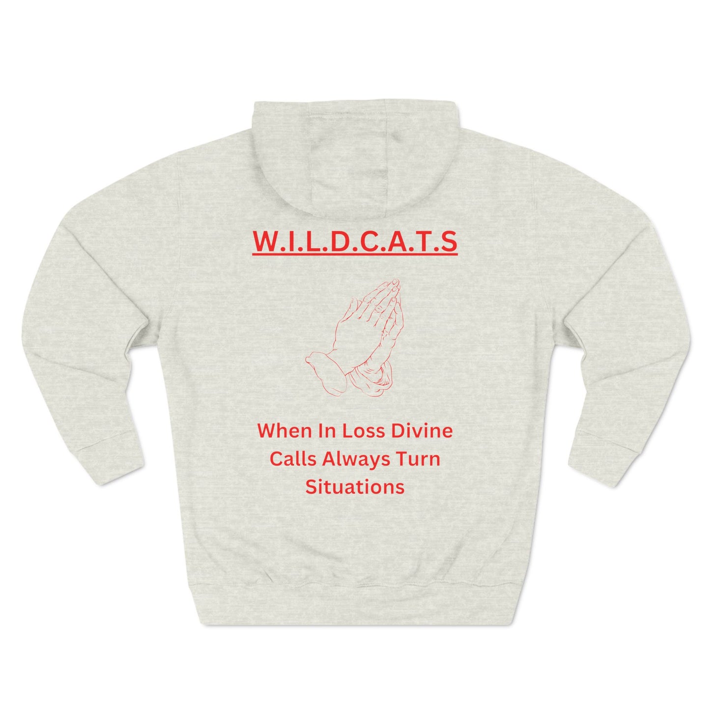 Wildcats Christian Red Letters & Picture Hoodie