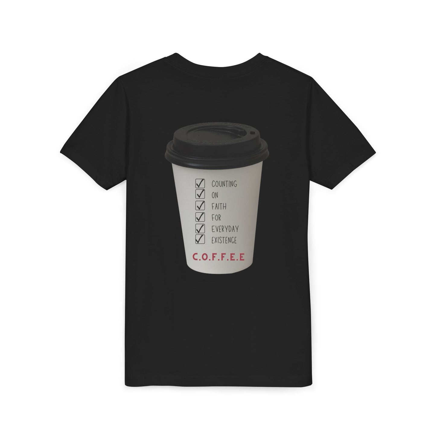 Youth Adult Coffee Christian White Letters & Image