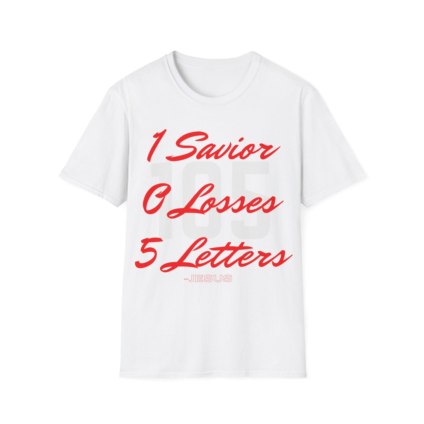 Adult 105 Christian Red and White Letters