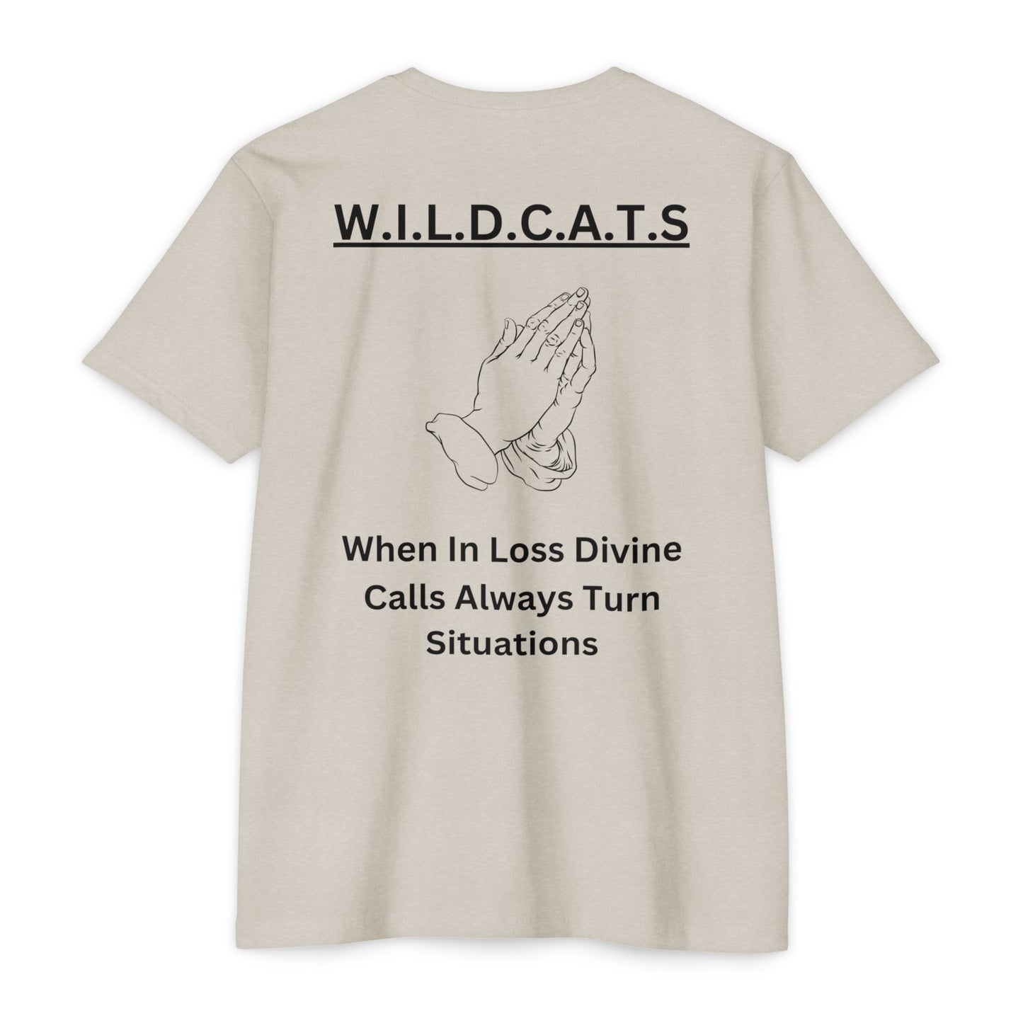 Wildcats Christian Black Letters & Picture