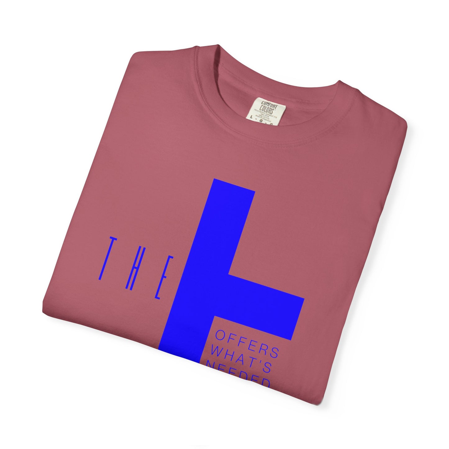 Adult T-Town Christian Blue Letters & Cross