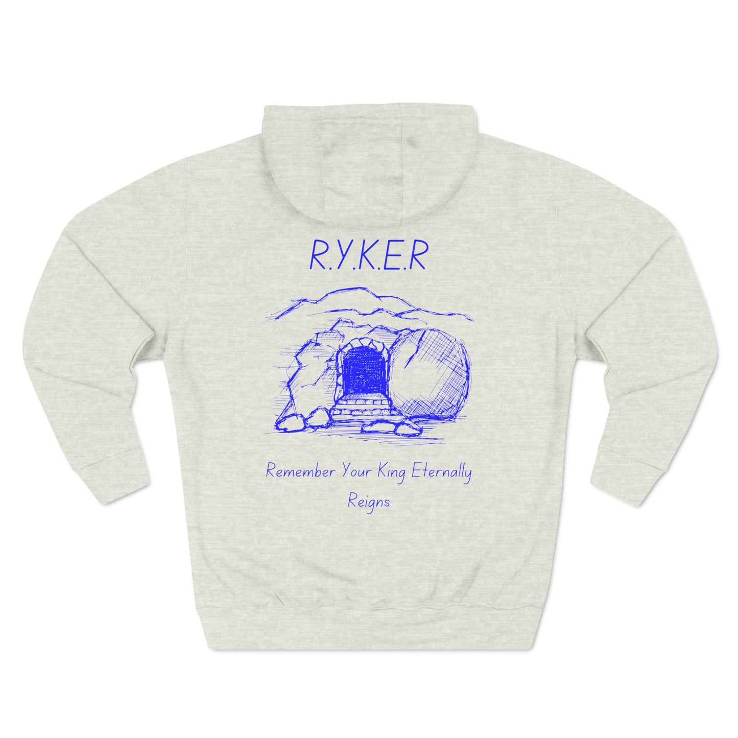 RYKER Christian Blue Letters Hoodie
