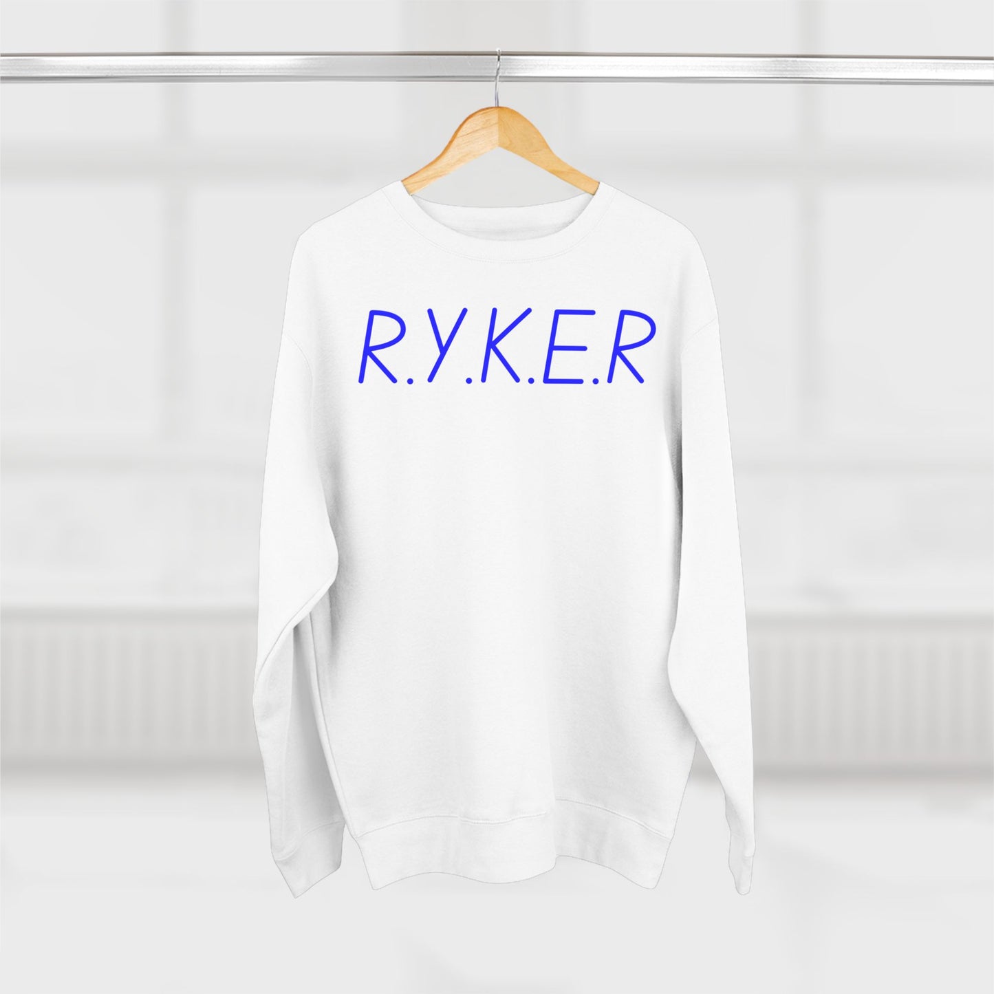 RYKER Christian Blue Letters Crewneck