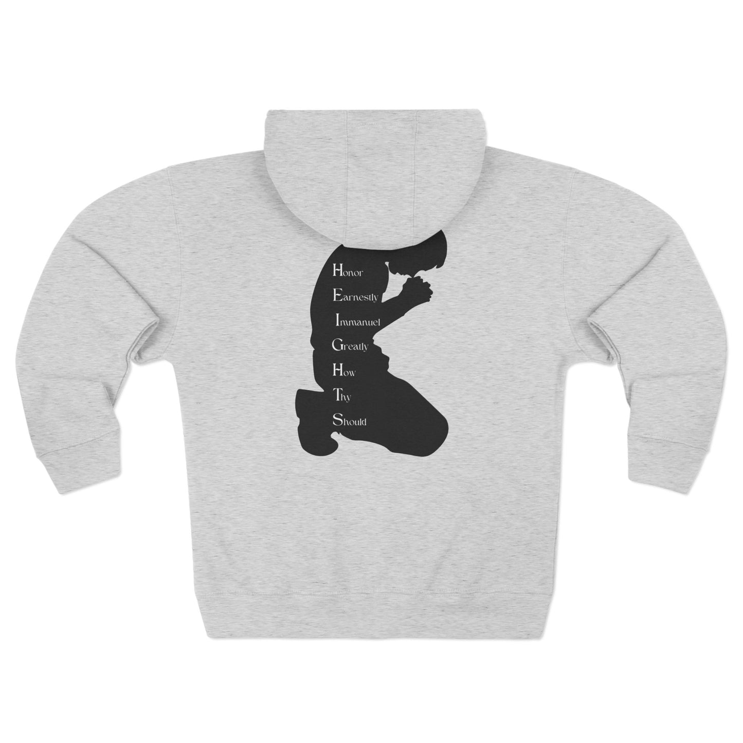Heights Black Hoodie Zipper