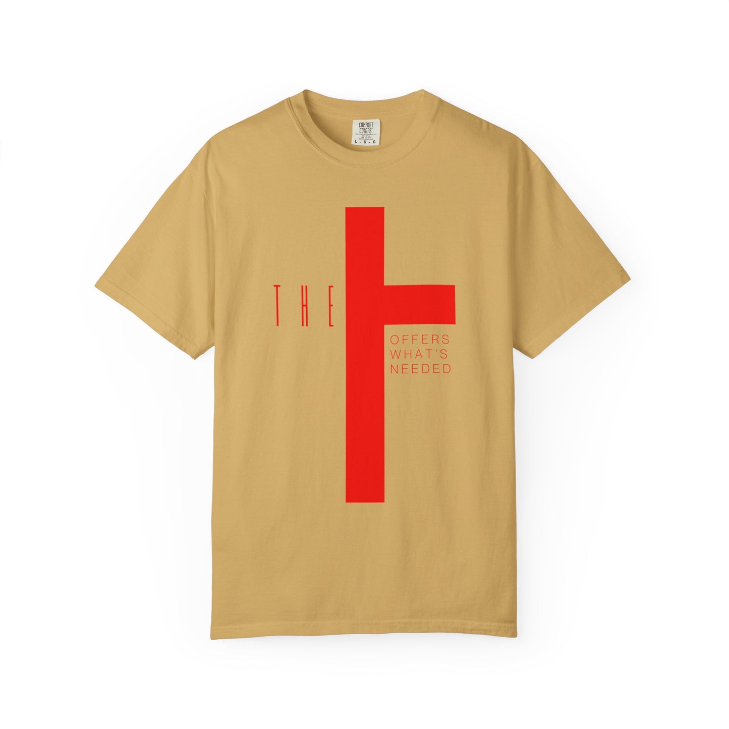 Adult T-Town Christian Red Letters & Cross
