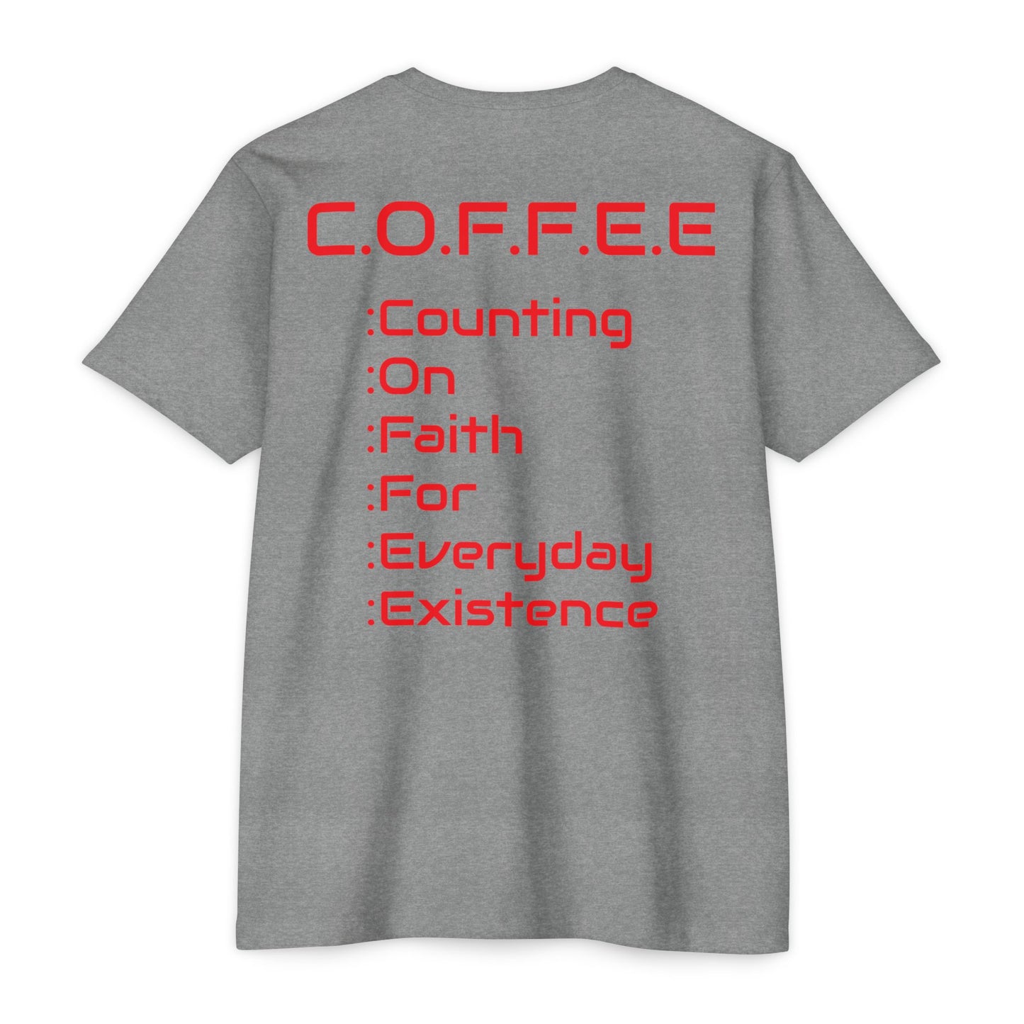 Adult Coffee Christian Red Words Only Blended