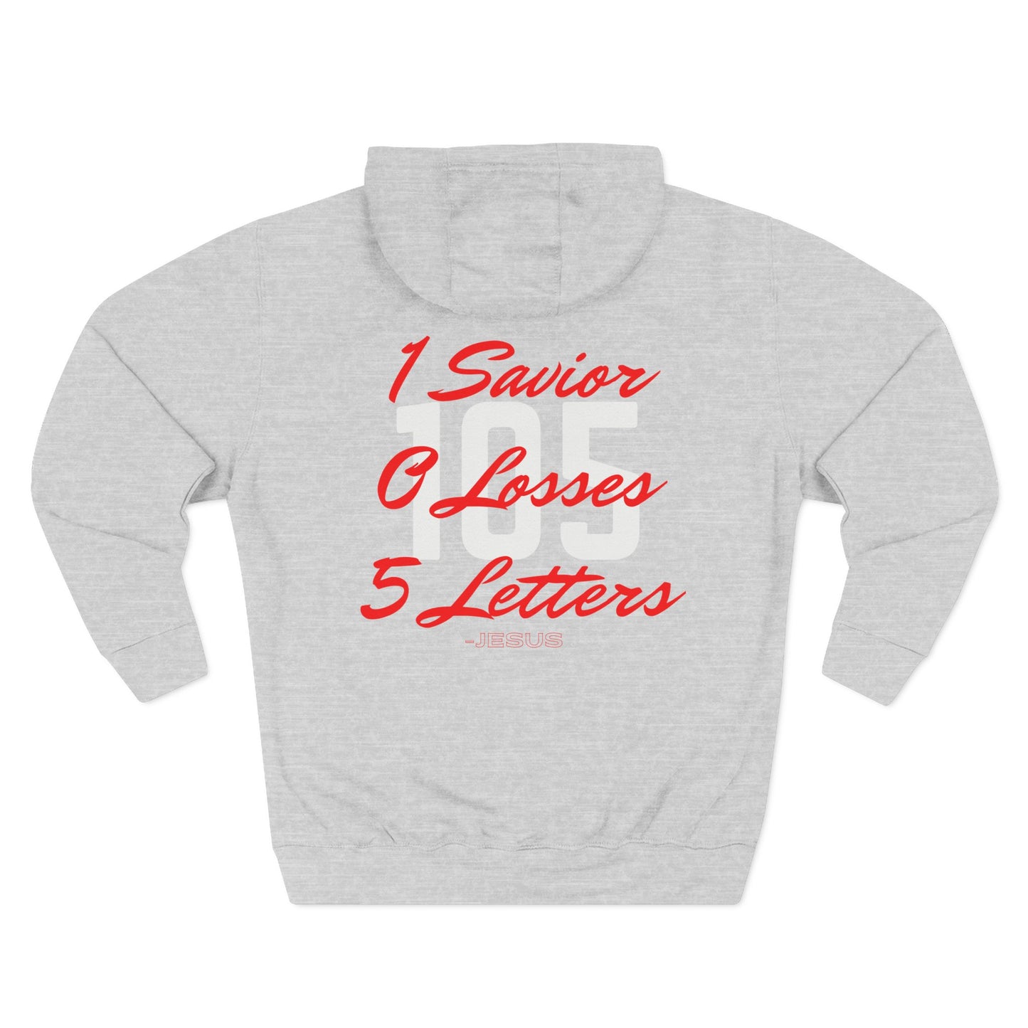 Adult 105 Christian Red and White Letters Hoodie
