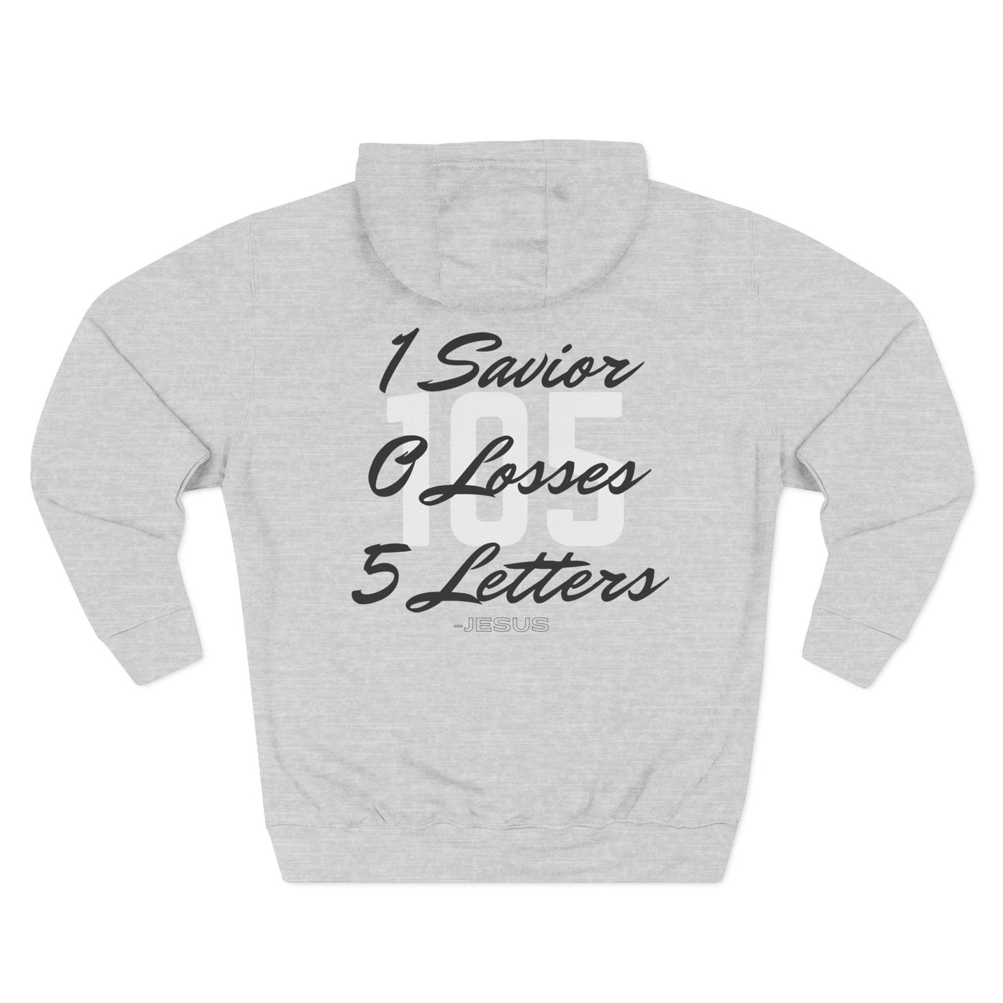 Adult 105 Christian Black and White Letters Hoodie