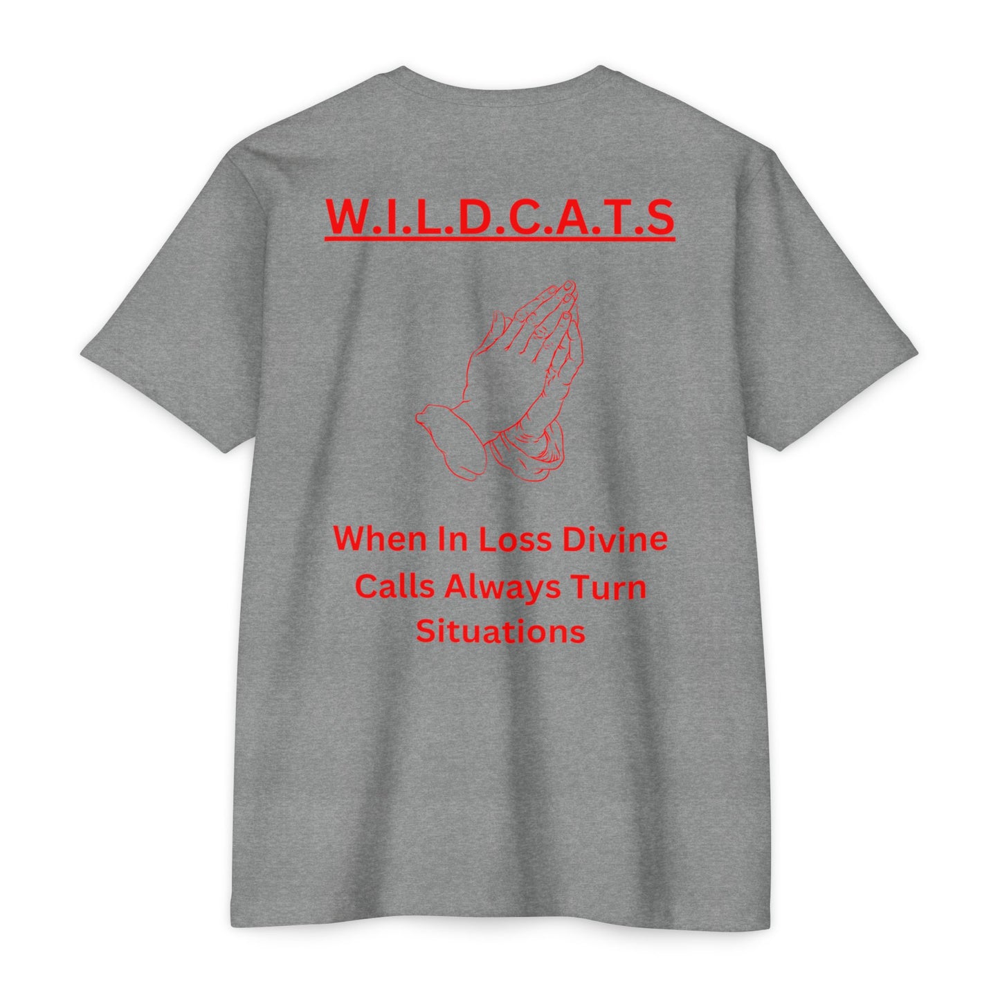 Wildcats Christian Red Letters & Picture
