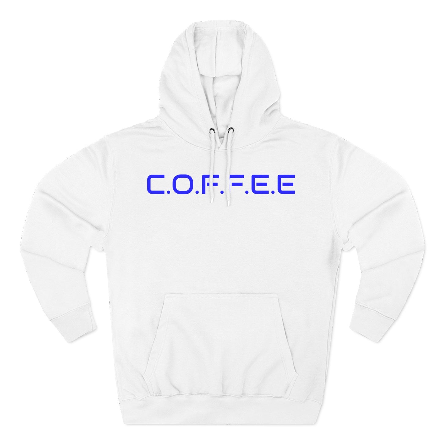 Adult Coffee Christian Blue Words Only Hoodie
