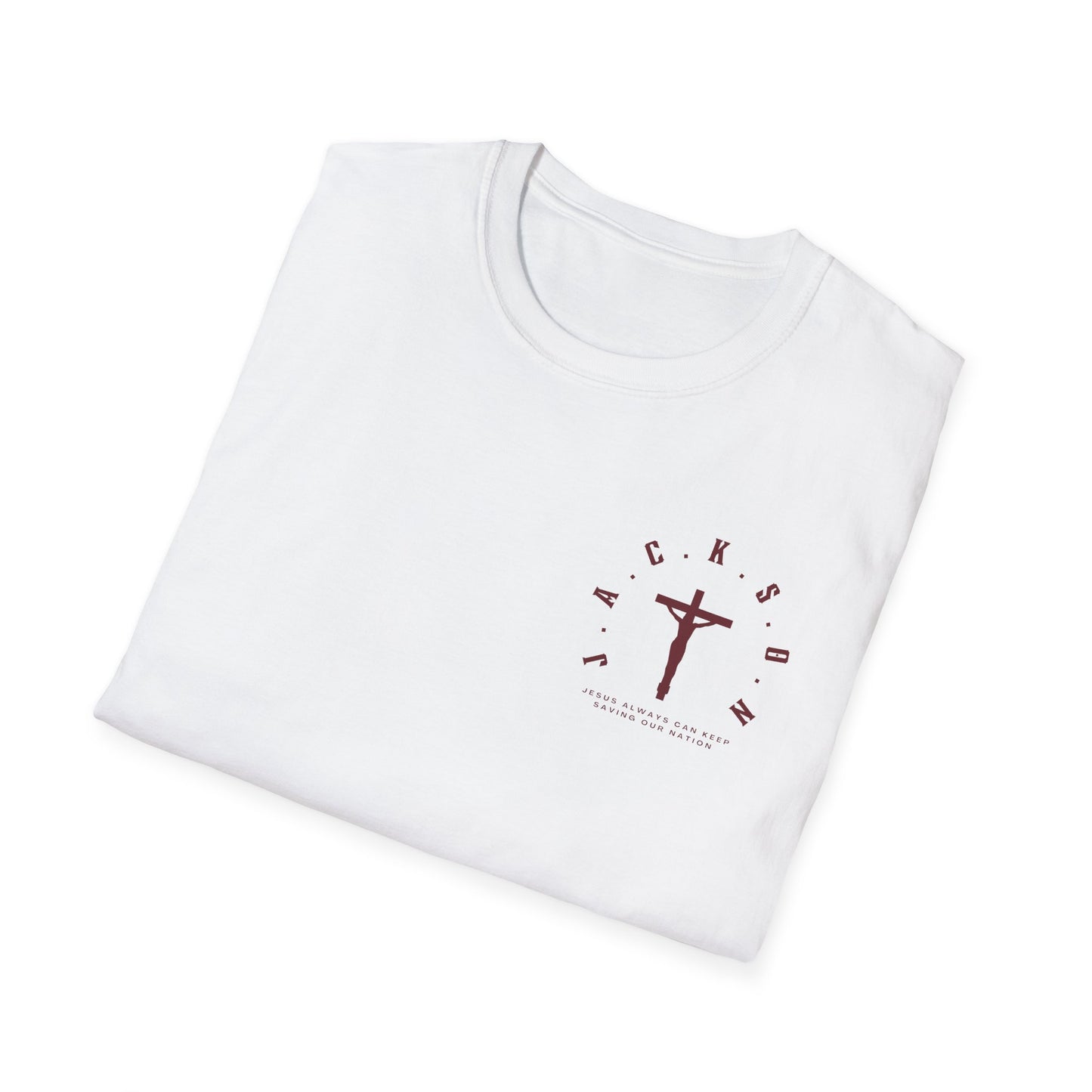 Jackson Believing Christian Marron Letters & Cross