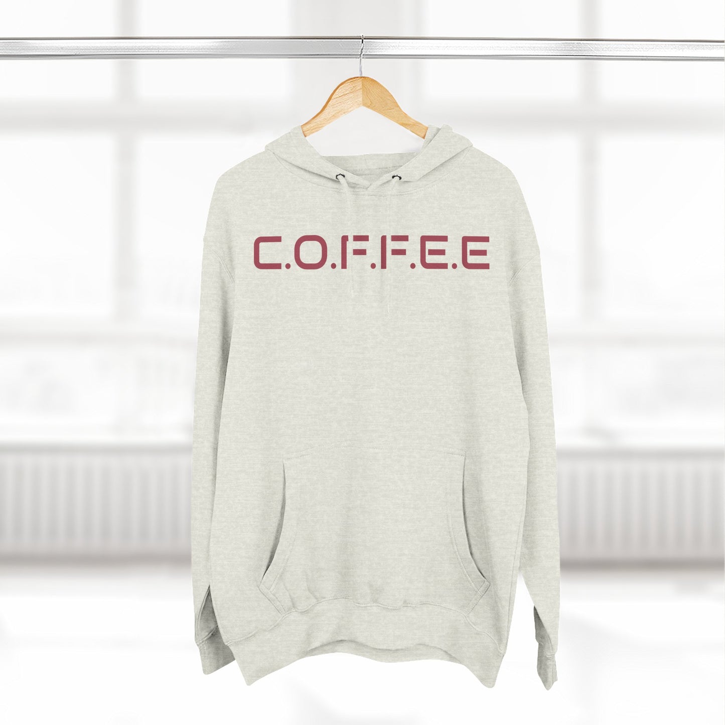 Adult Coffee Christian Marron Words Only Hoodie
