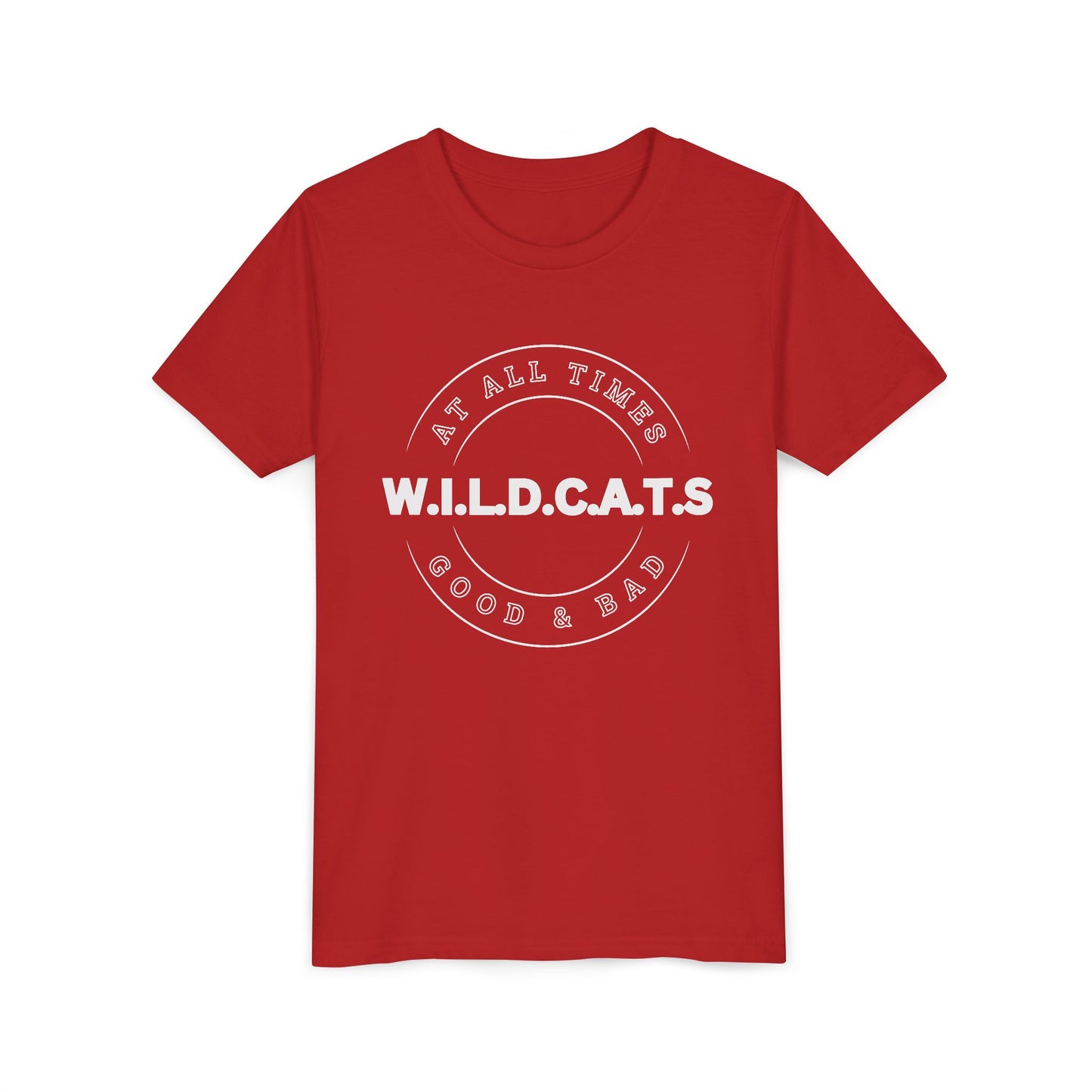 Youth Wildcats Christian White Letters & Picture