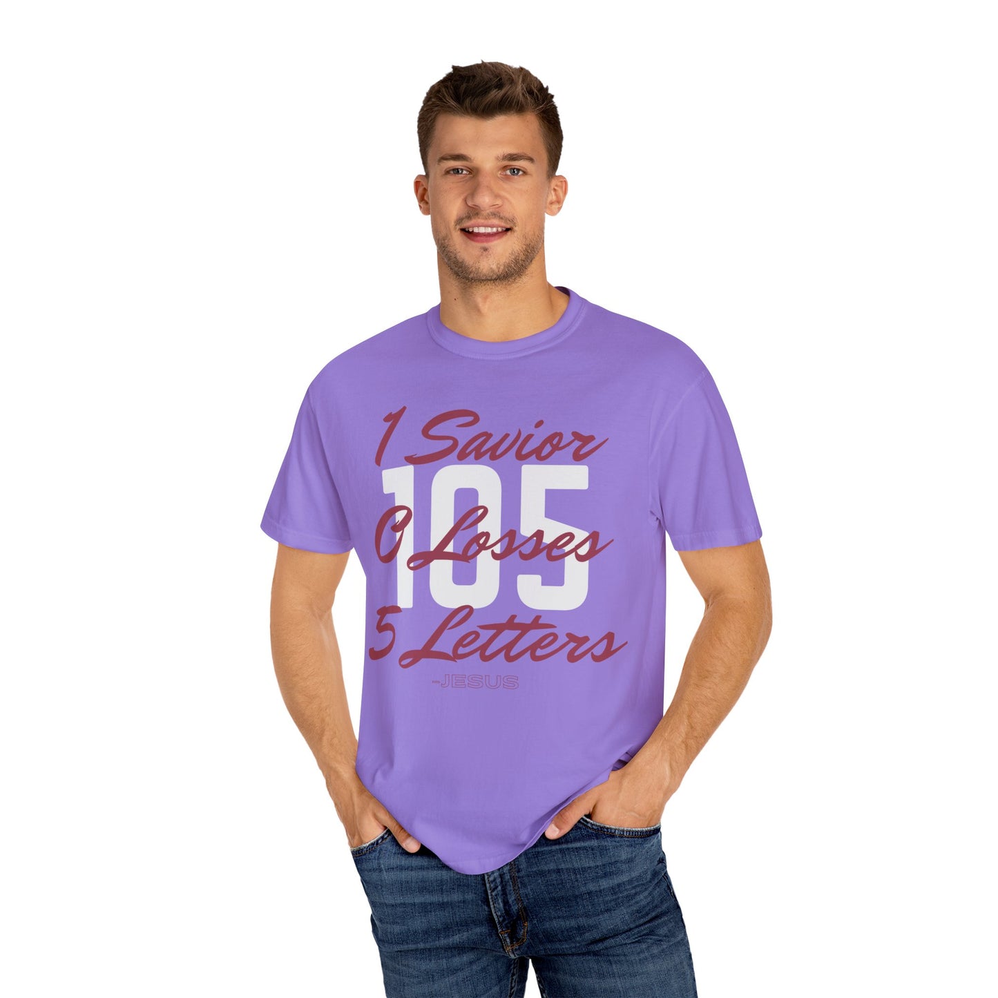 Adult 105 Christian Marron and White Letters
