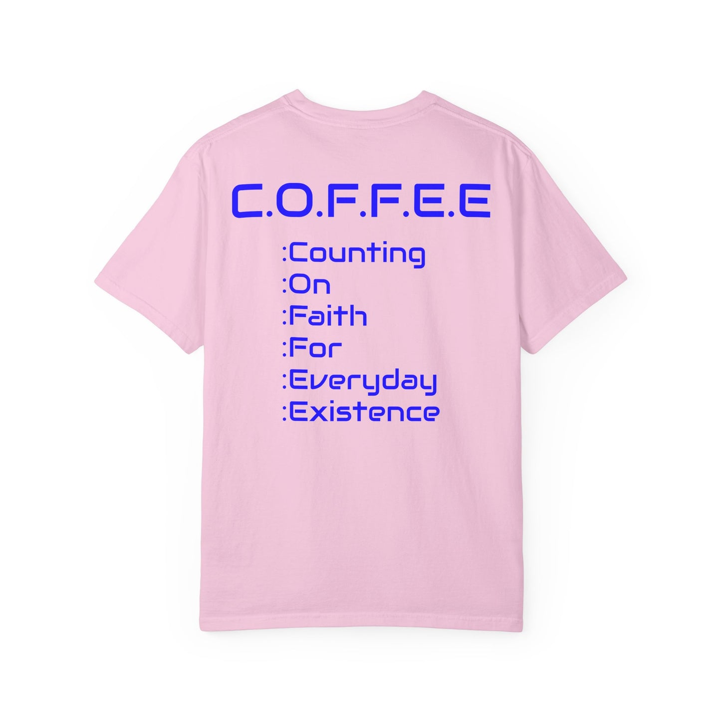 Adult Coffee Christian Blue Words Only