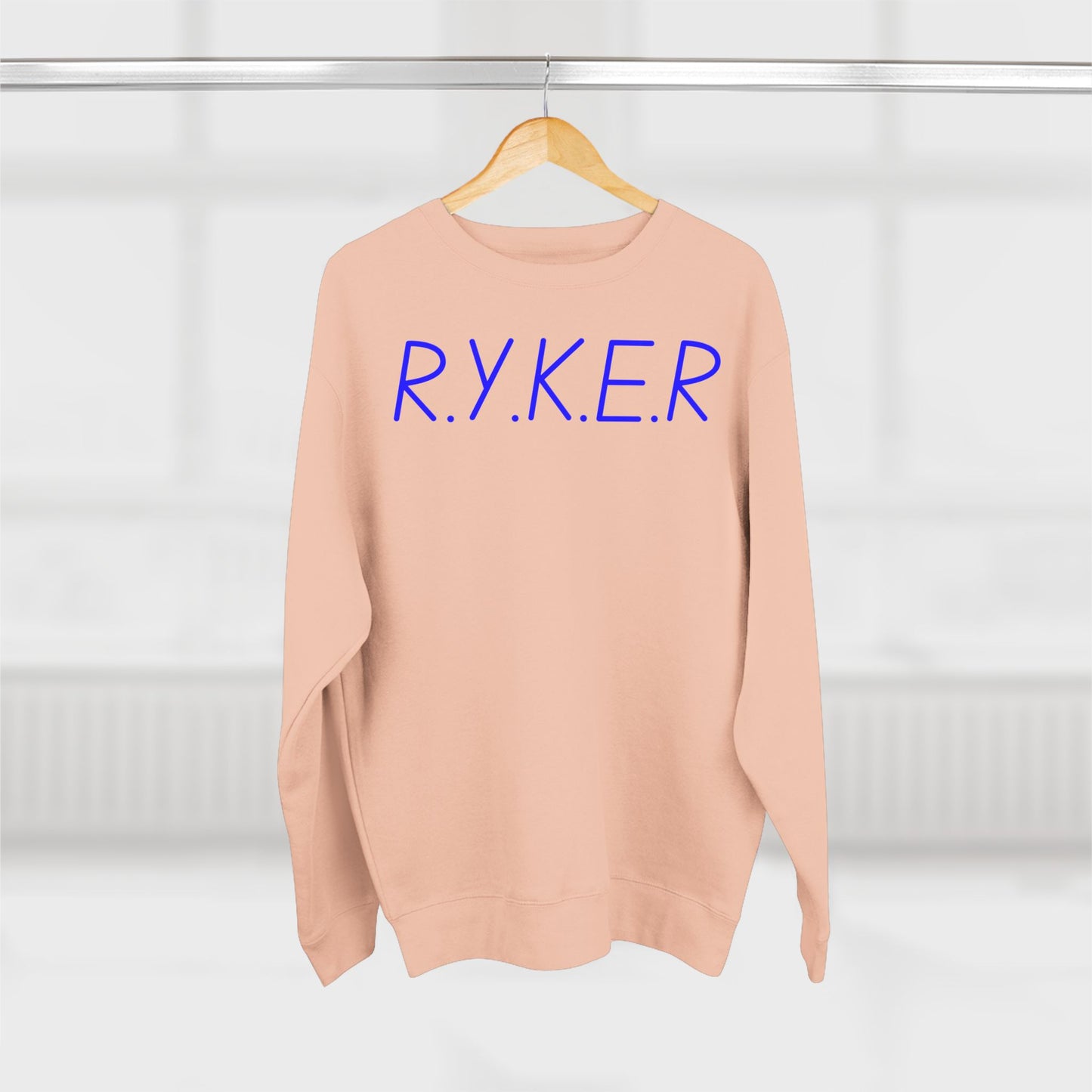 RYKER Christian Blue Letters Crewneck