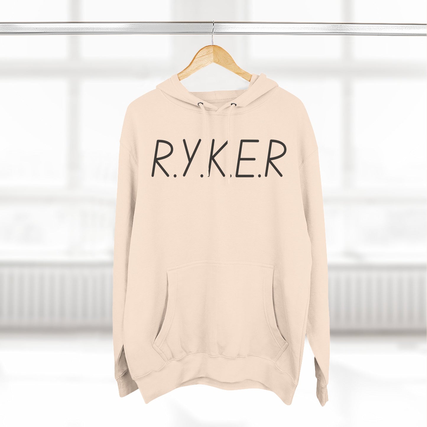 RYKER Christian Black Letters Hoodie