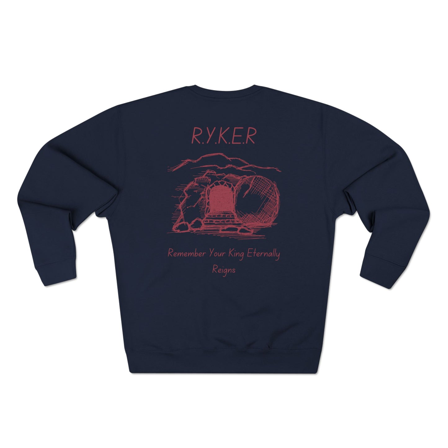RYKER Christian Marron Letters Crewneck