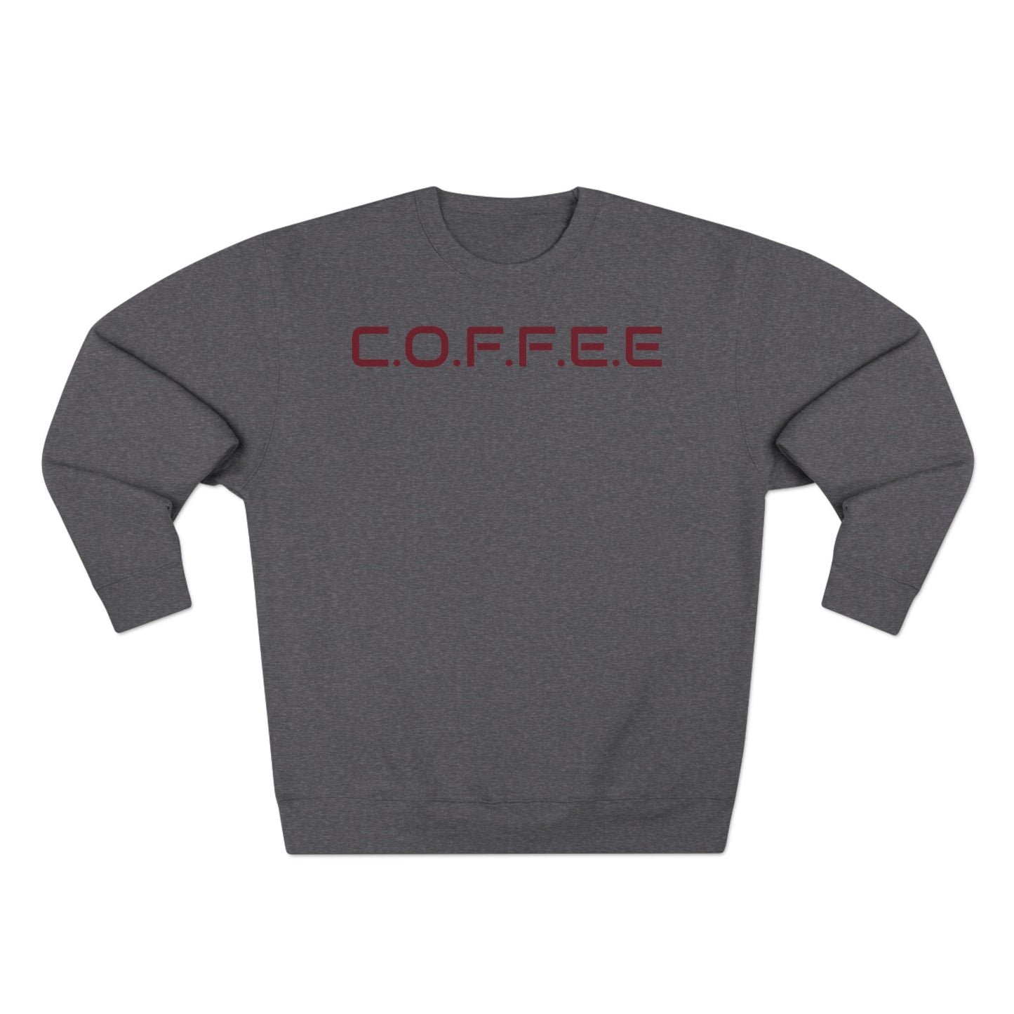 Adult Coffee Christian Marron Words Only Crewneck