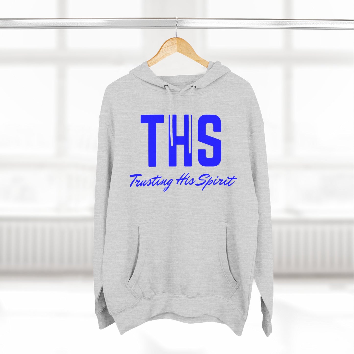 Adult THS Christian Blue Letters Hoodie