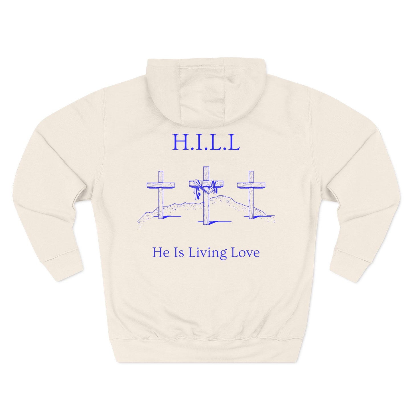 Hill Christian Blue Words Hoodie