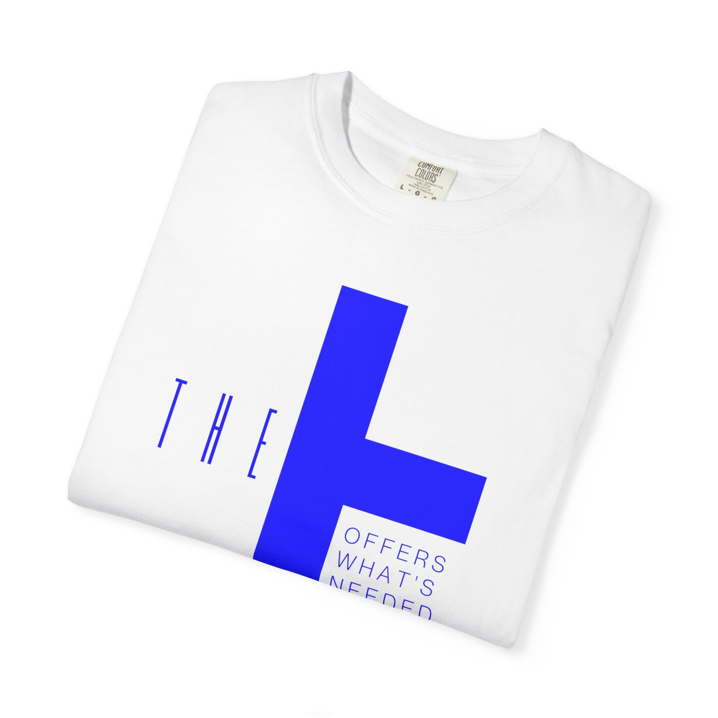 Adult T-Town Christian Blue Letters & Cross