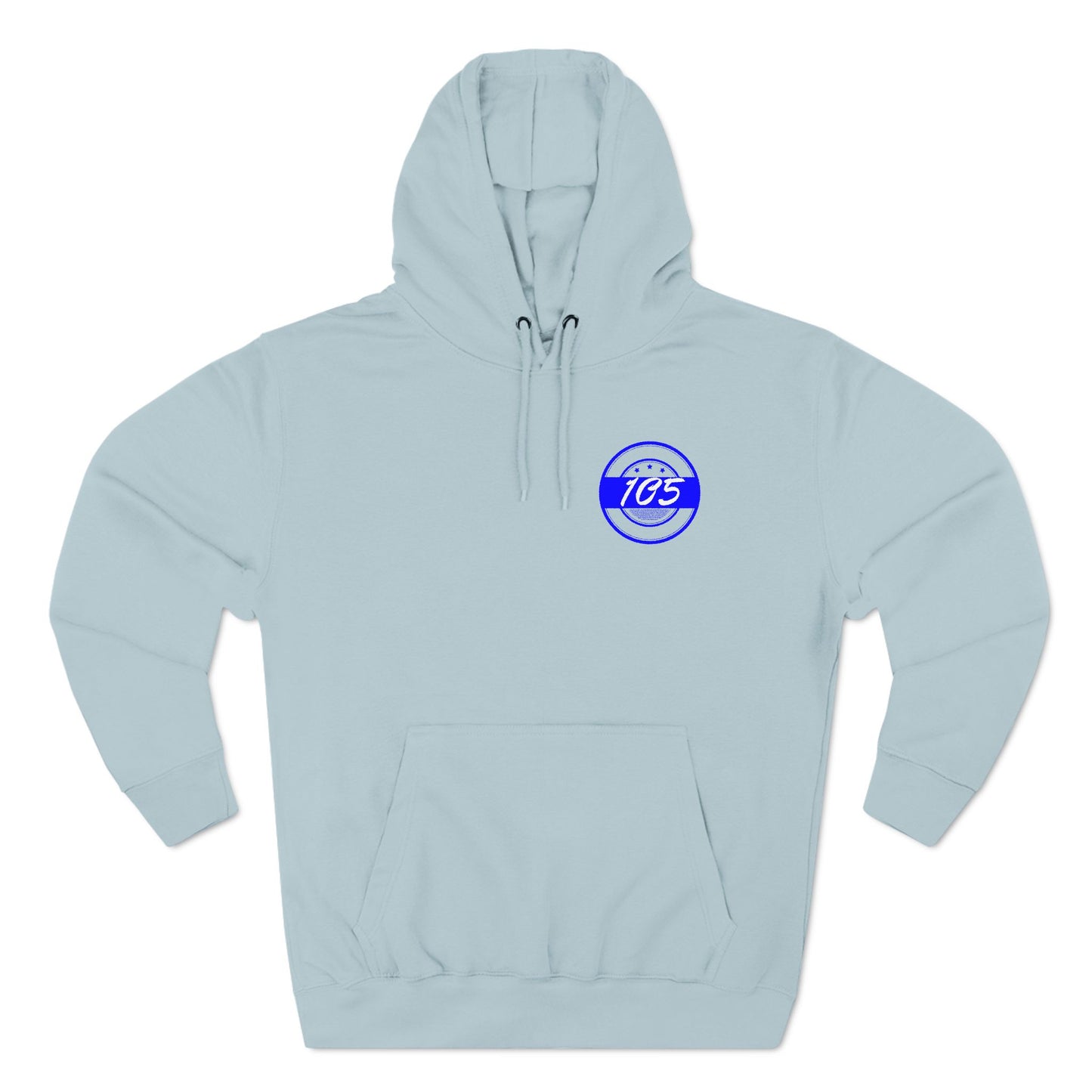 Adult 105 Christian Blue and White Letters Hoodie