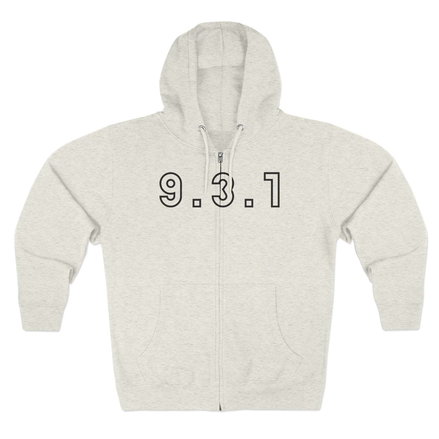 931 Black Hoodie Zipper