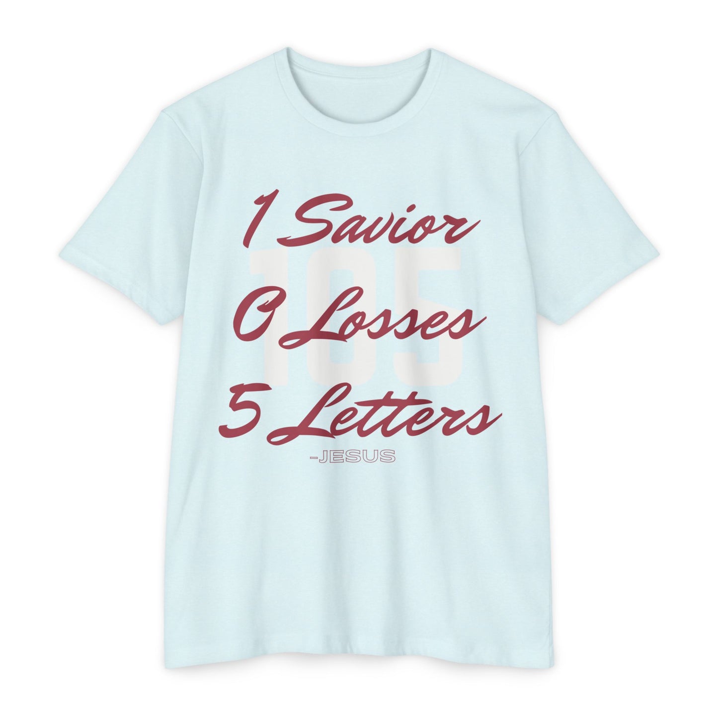 Adult 105 Christian Marron and White Letters Blended