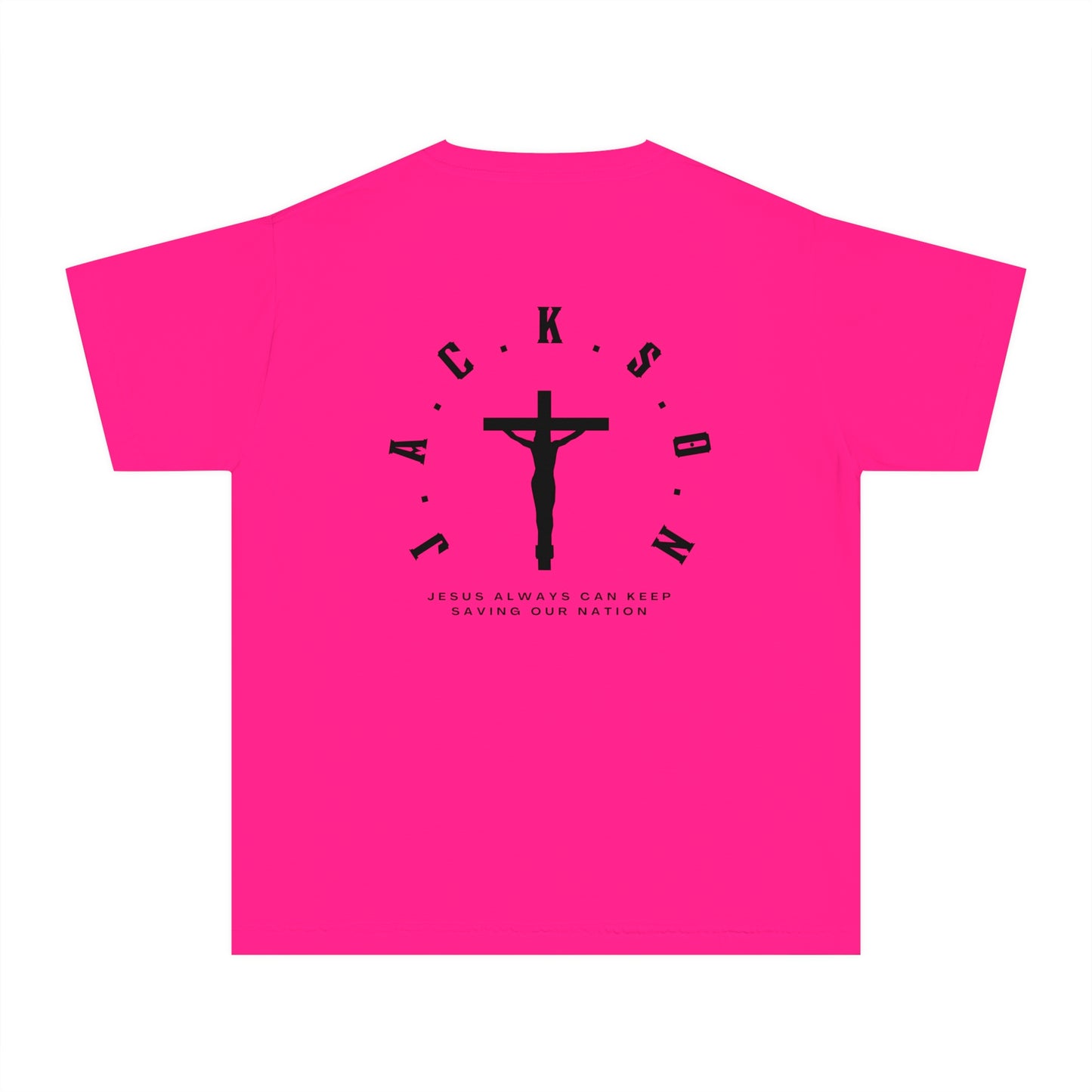 Youth Jackson Believing Christian Black Letters & Cross