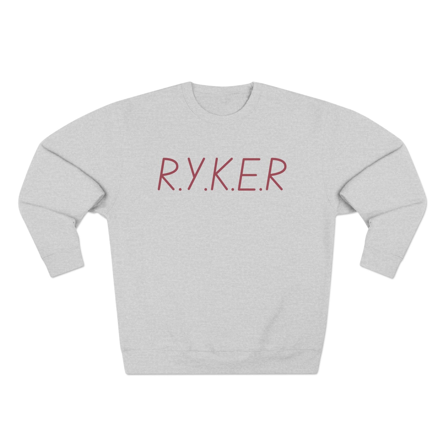 RYKER Christian Marron Letters Crewneck