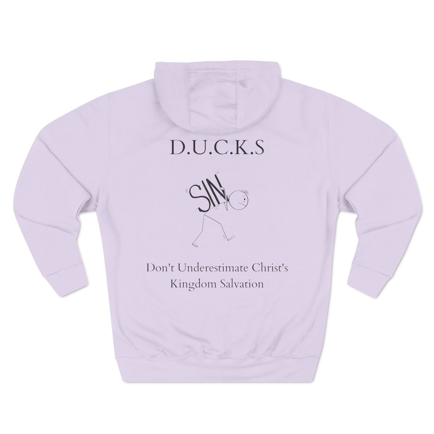 Ducks Christian Black Words Hoodie