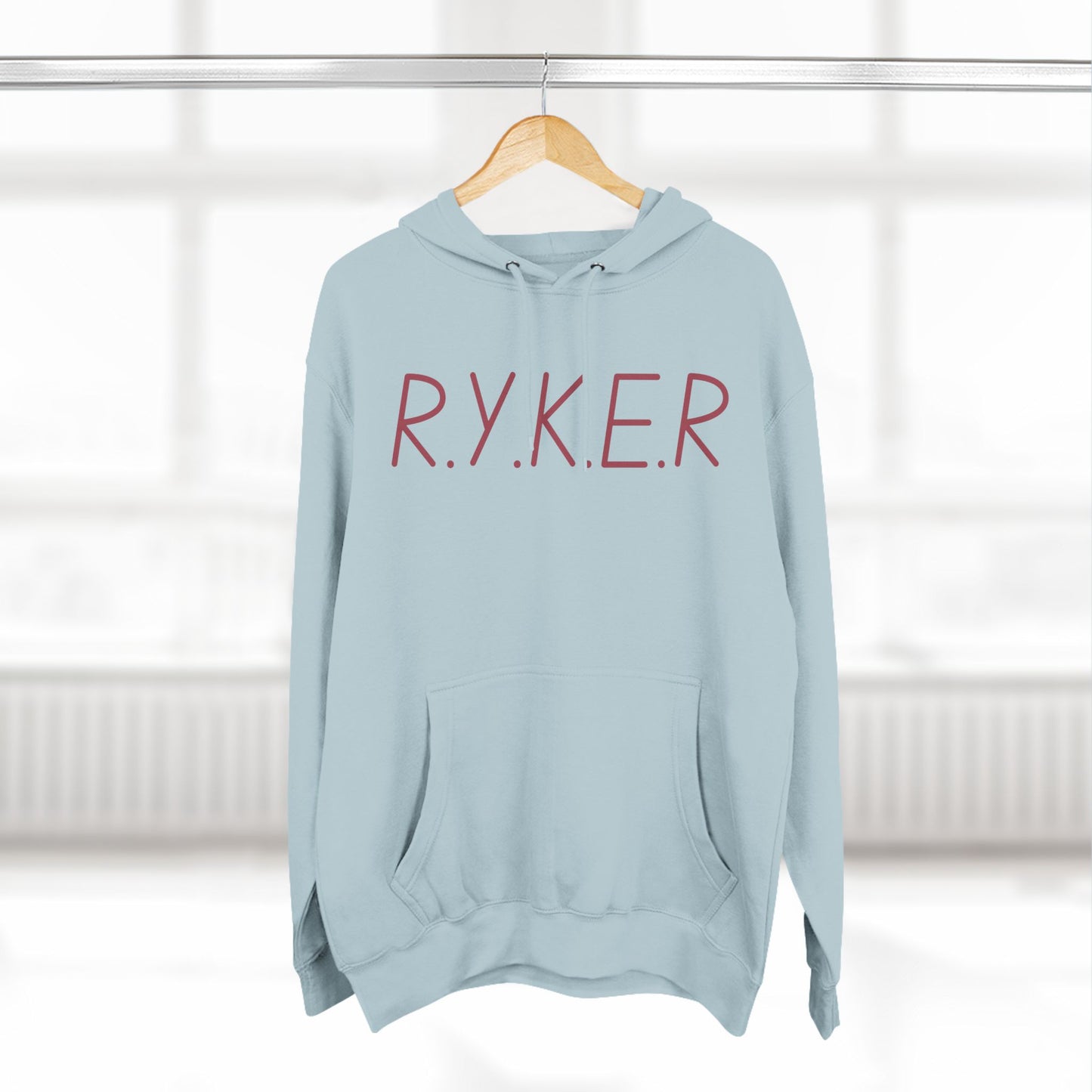 RYKER Christian Marron Letters Hoodie