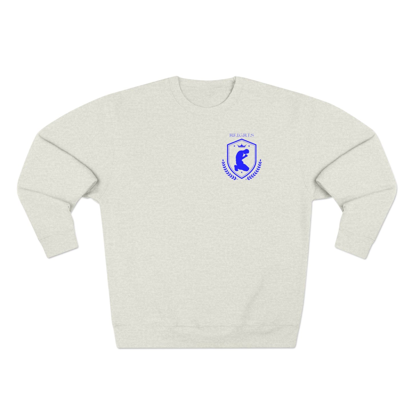 Heights Christian Blue Letters & Image Crewneck