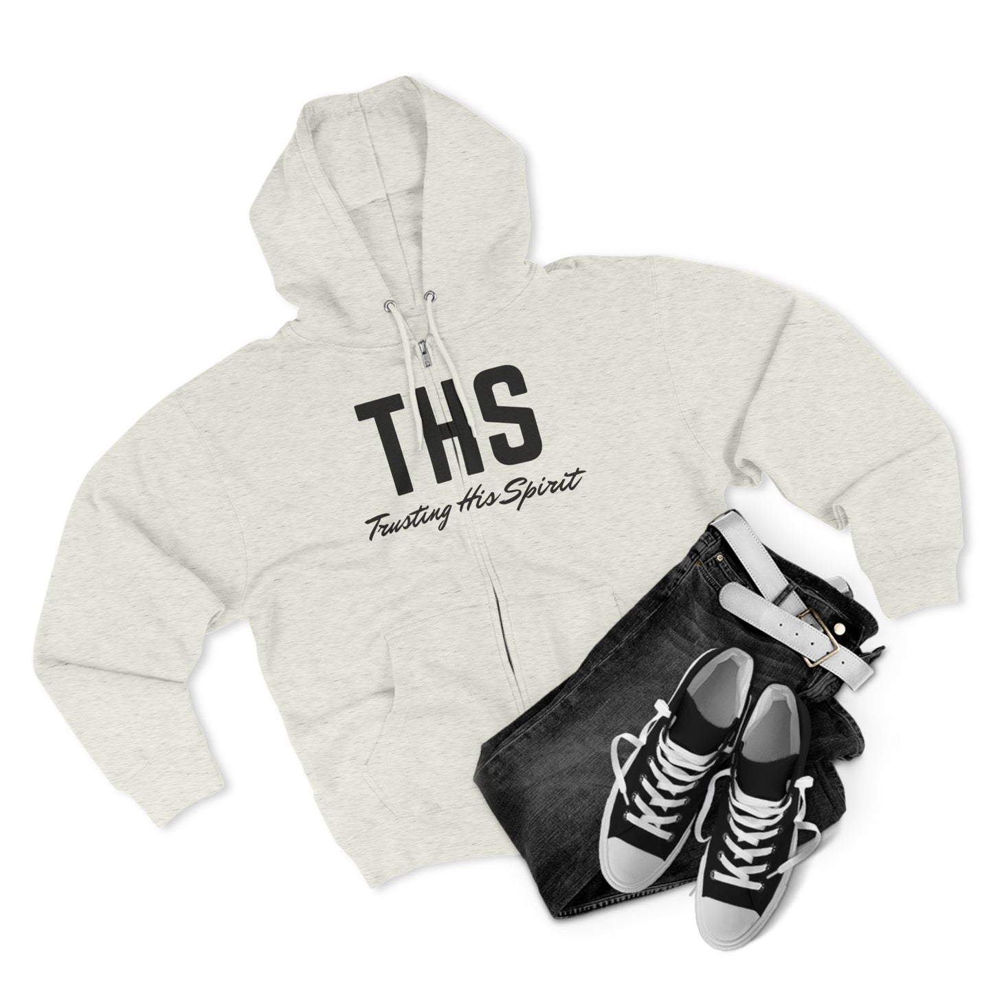 Adult THS Christian Black Letters Hoodie Zipper