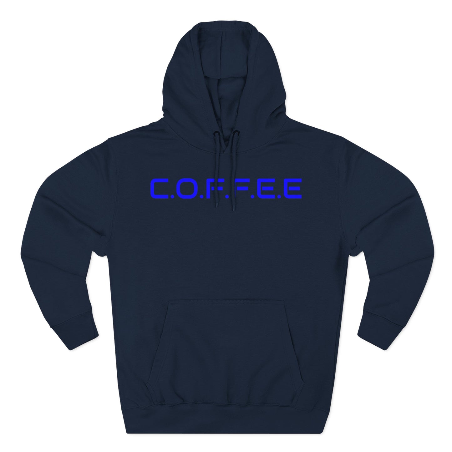 Adult Coffee Christian Blue Words Only Hoodie
