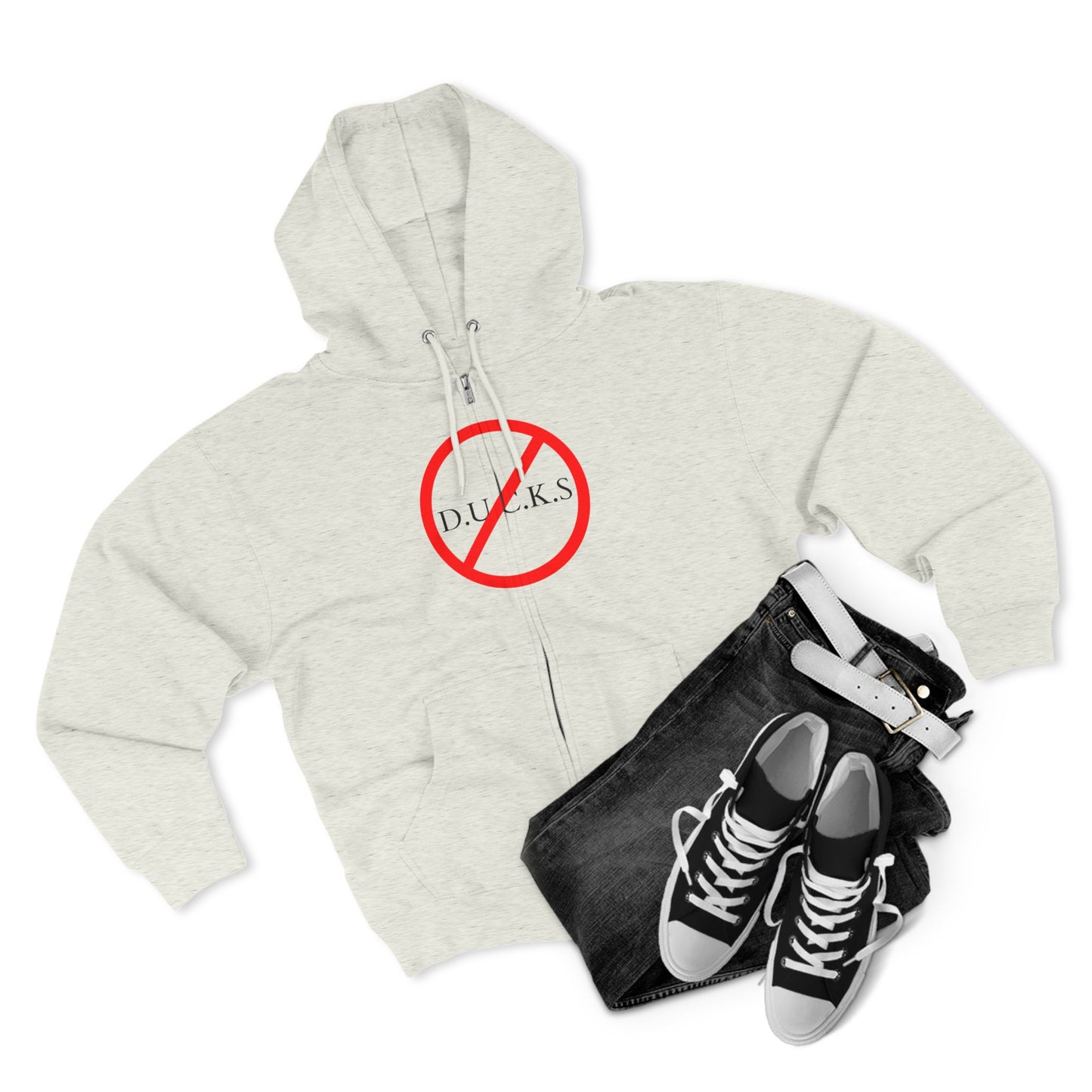 Ducks Christian Black Words Hoodie Zipper