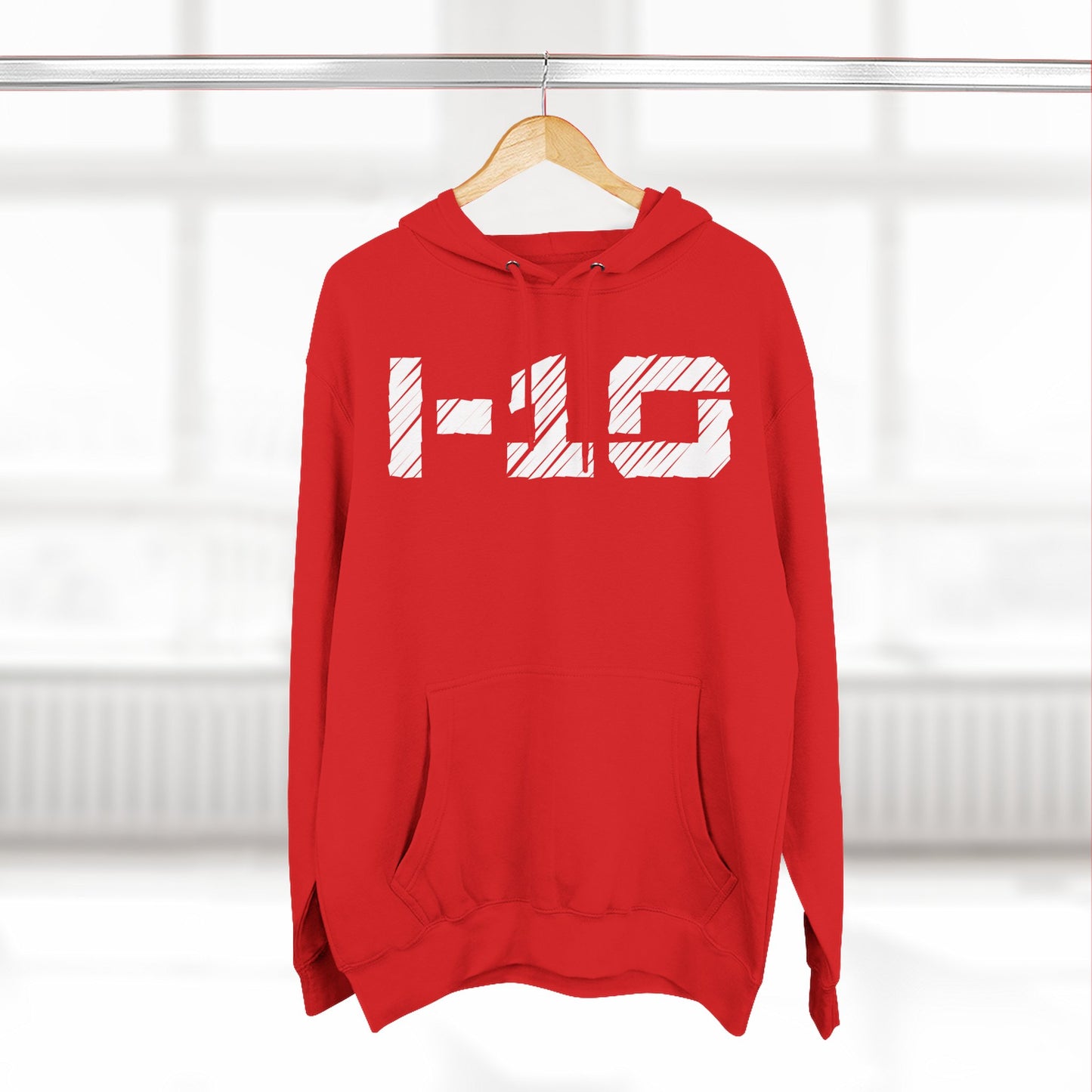Adult I-10 Christian White Words Pullover Hoodie