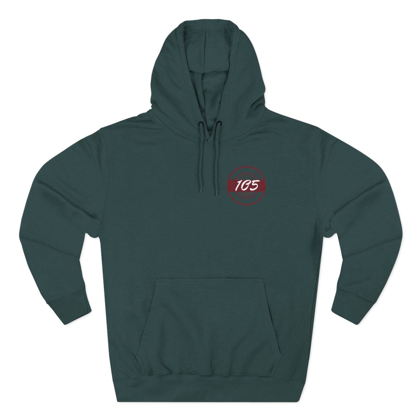 Adult 105 Christian Marron and White Letters Hoodie