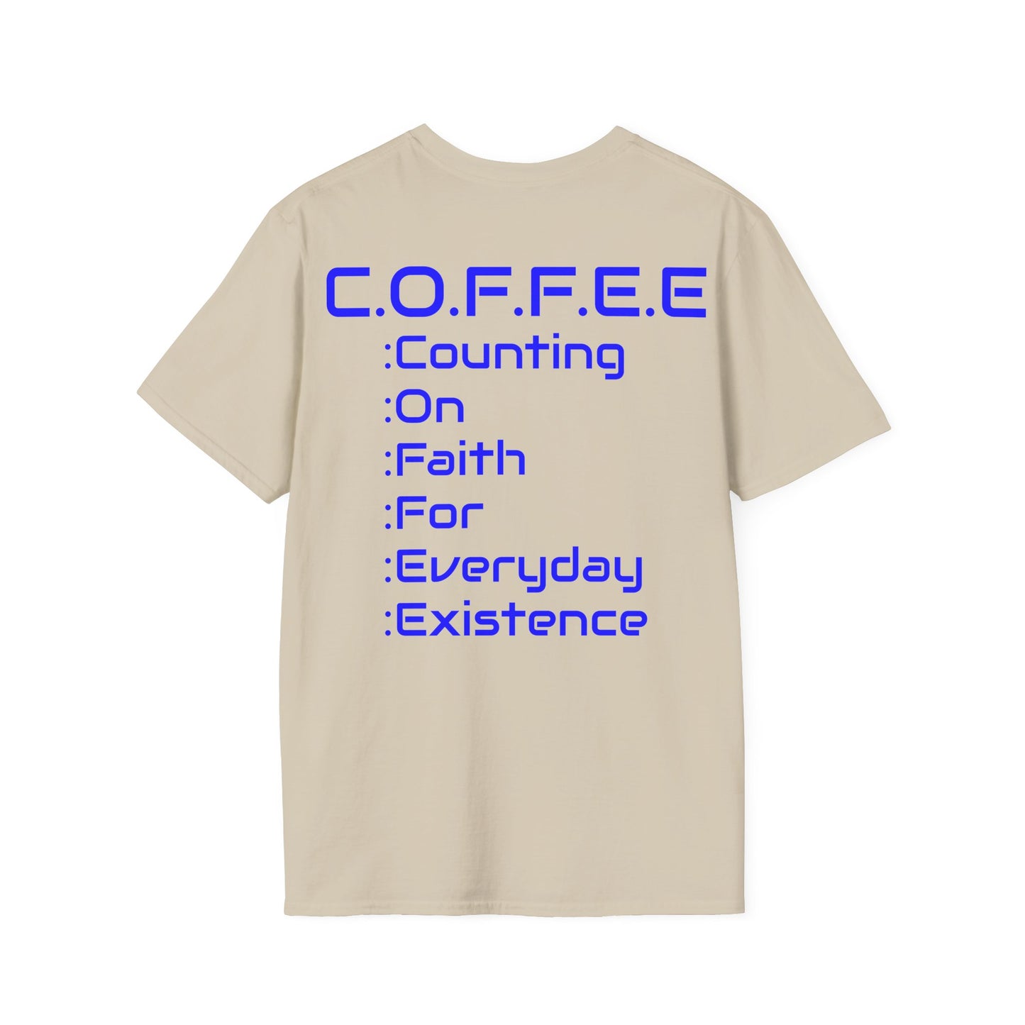 Adult Coffee Christian Blue Words Only