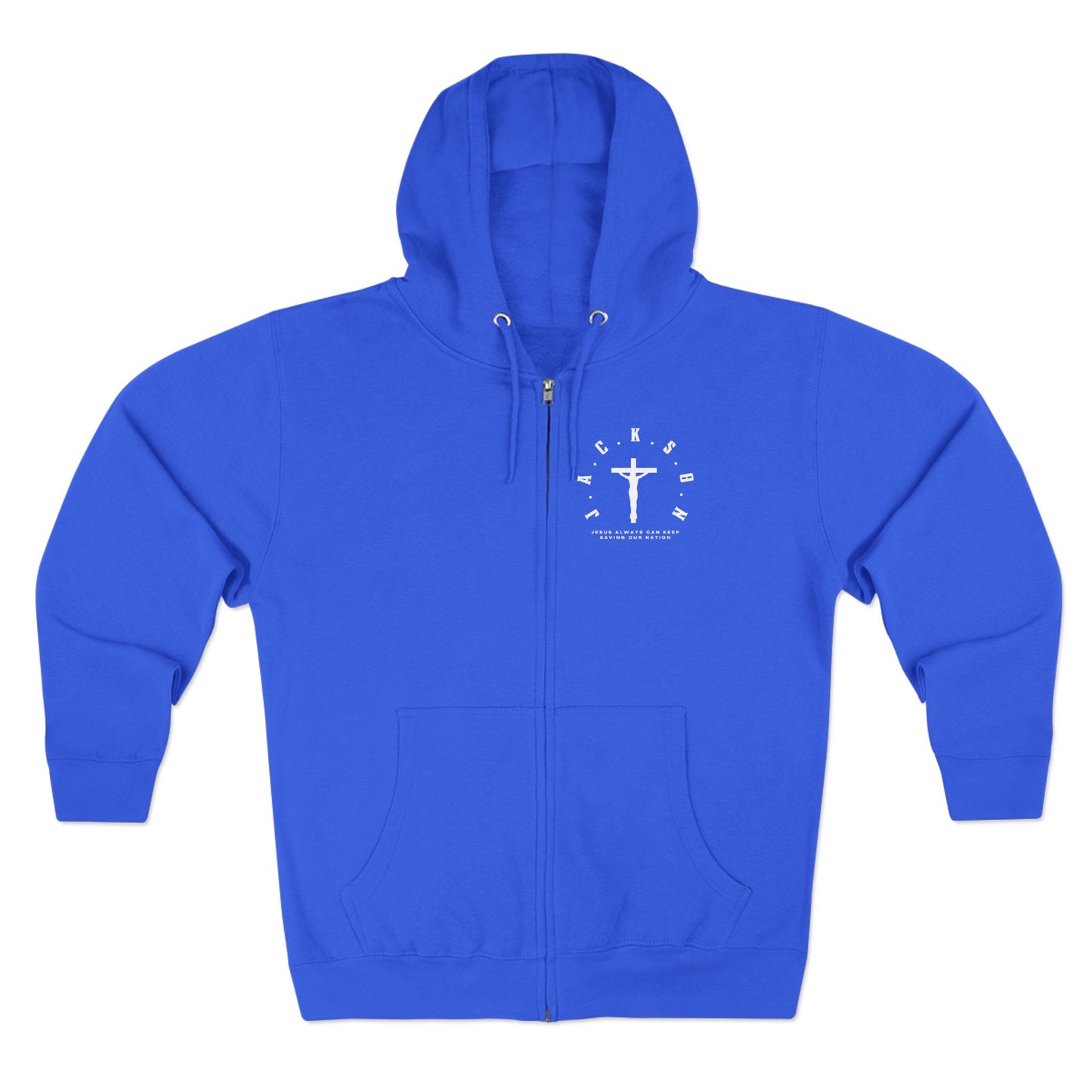 Jackson White Hoodie Zipper