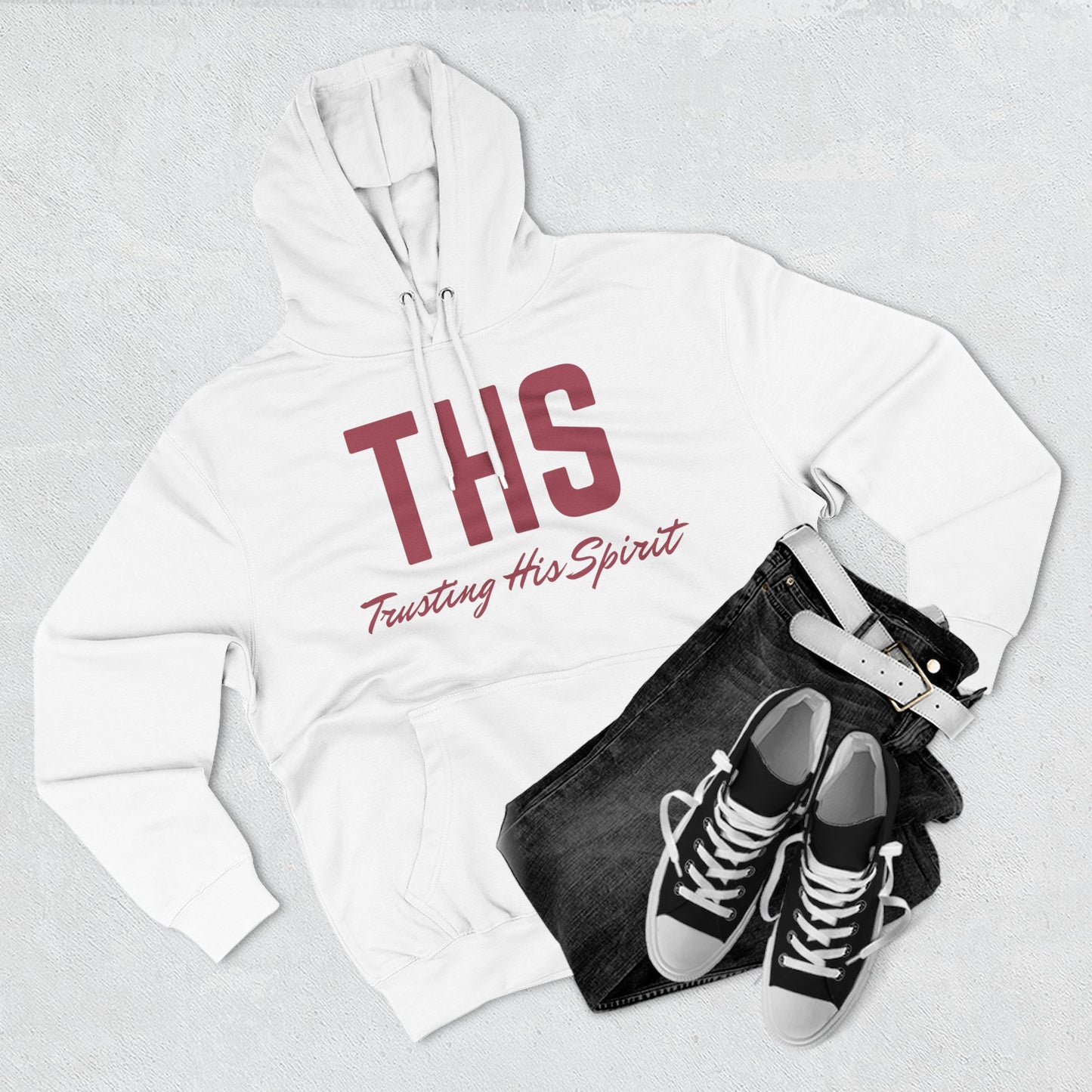 Adult THS Christian Marron Letters Hoodie