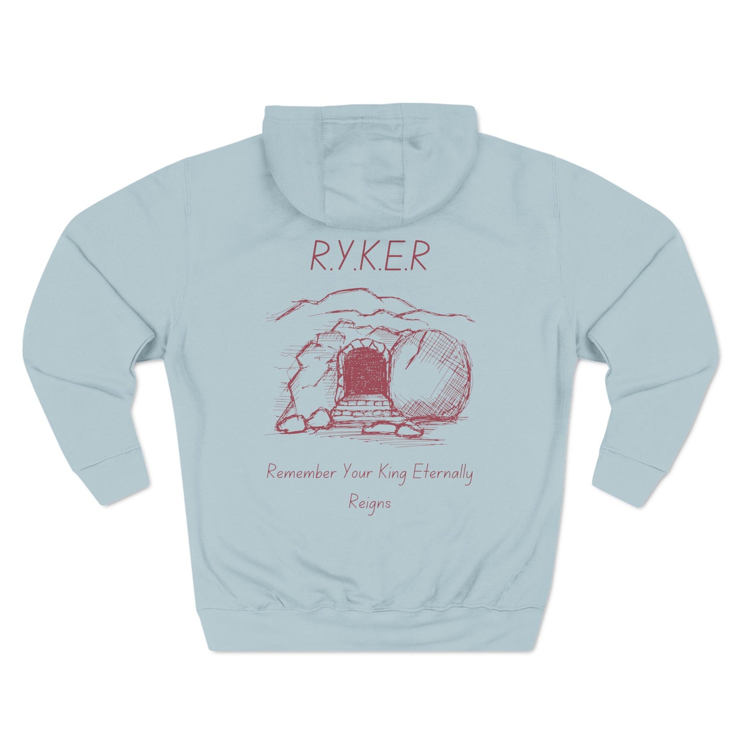 RYKER Christian Marron Letters Hoodie