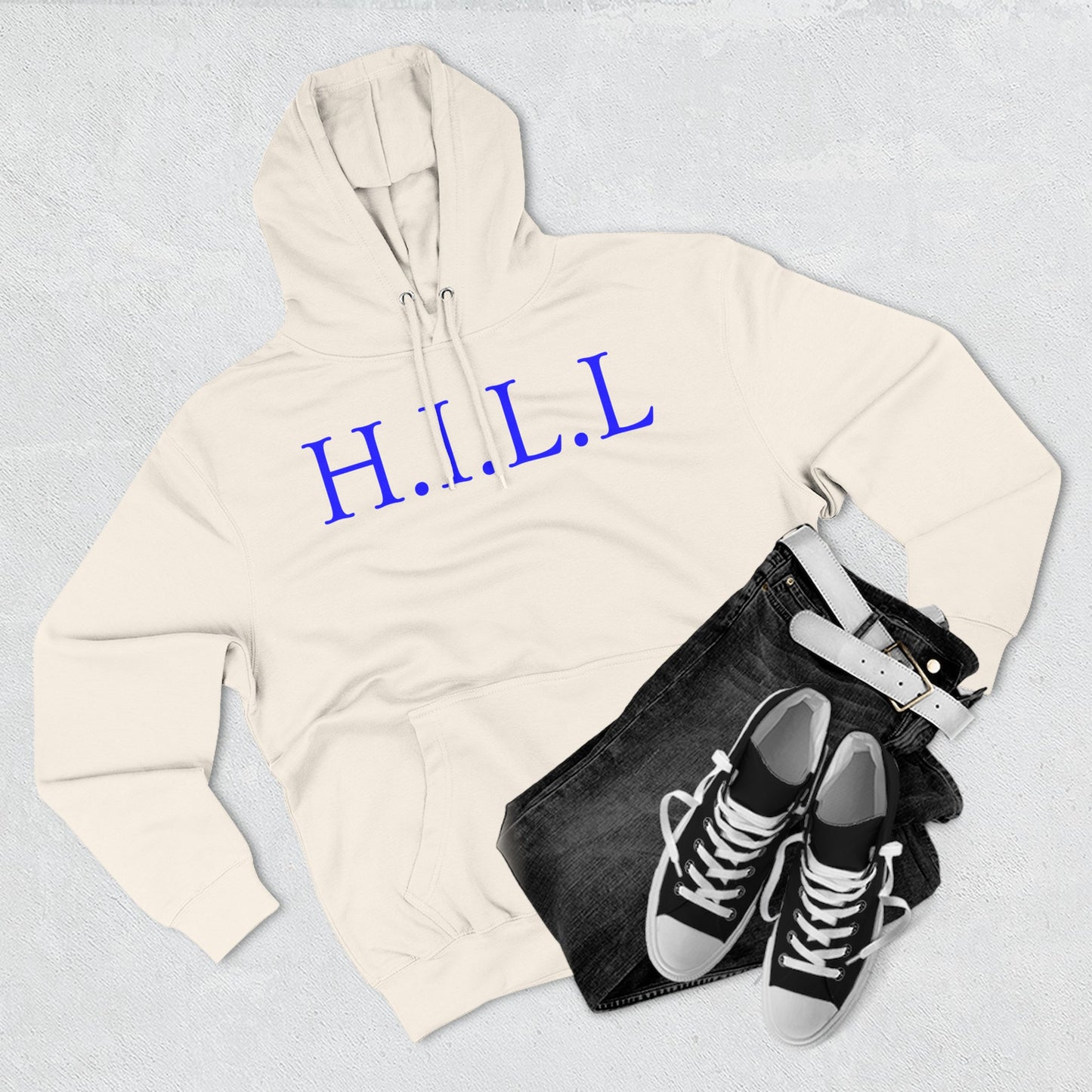 Hill Christian Blue Words Hoodie