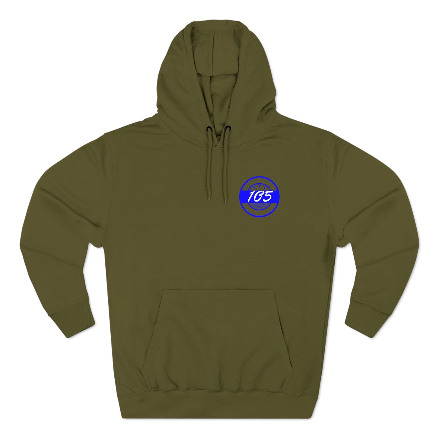 Adult 105 Christian Blue and White Letters Hoodie