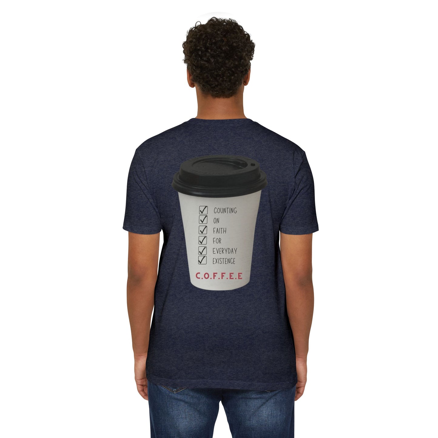 Adult Coffee Christian White Words & Image Blended
