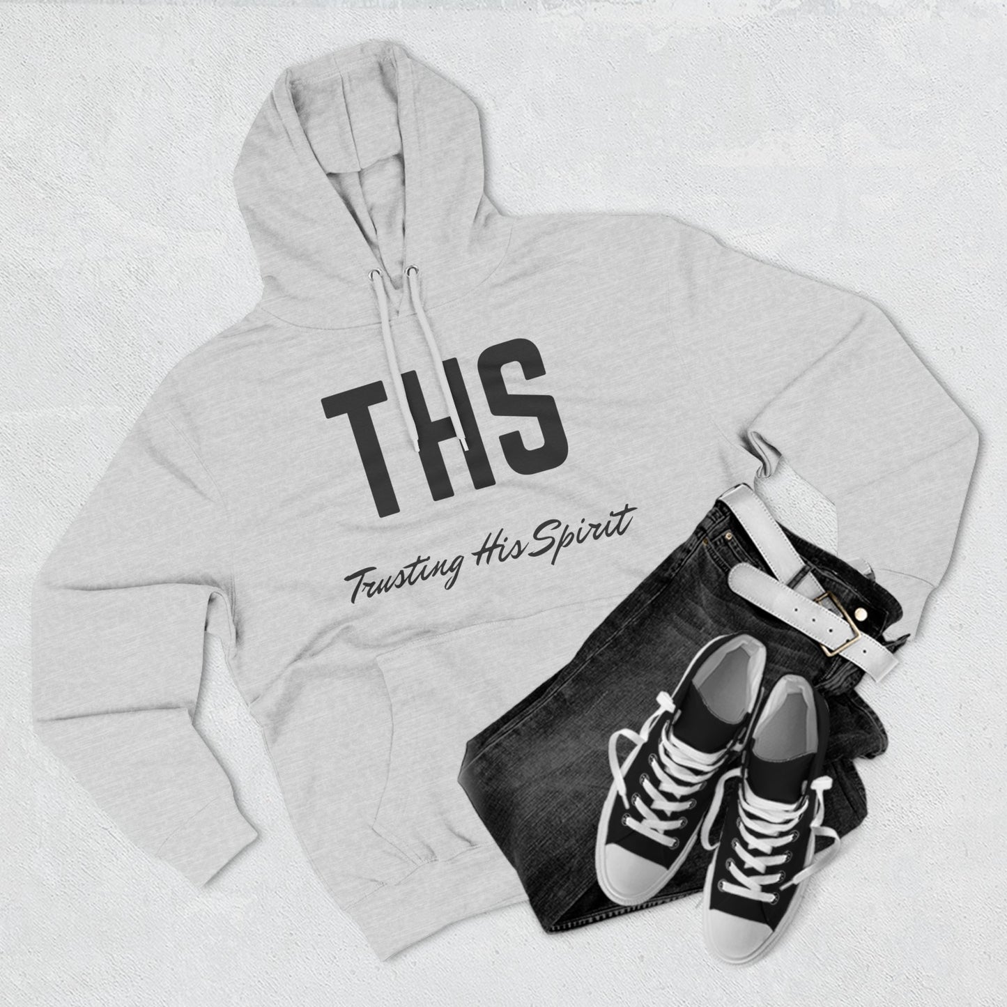 Adult THS Christian Black Letters Hoodie