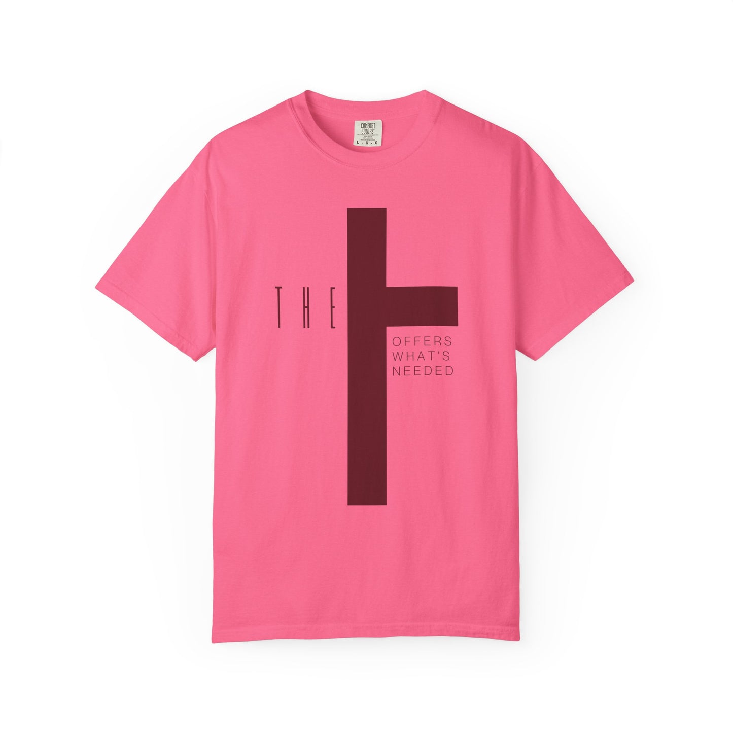 Adult T-Town Christian Marron Letters & Cross