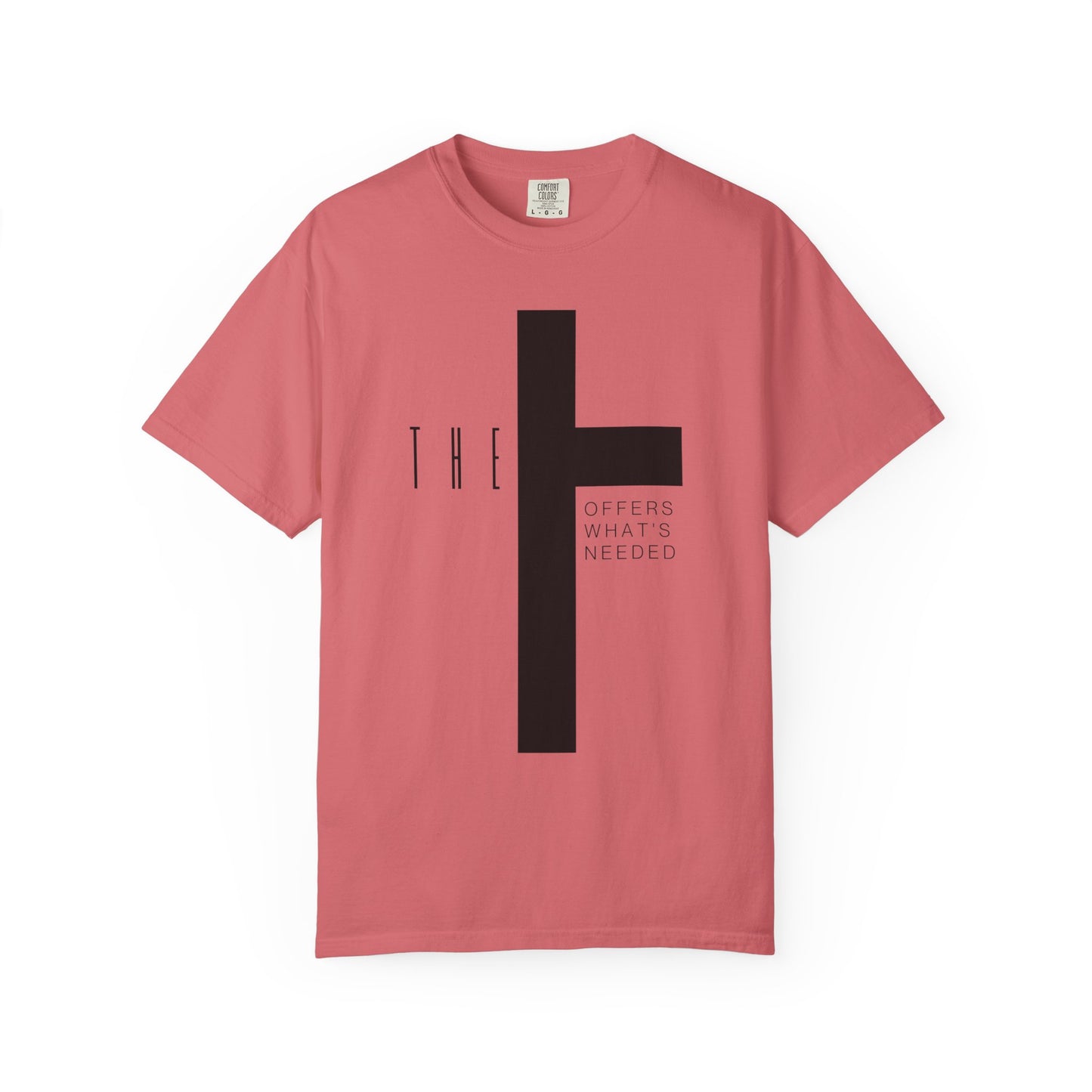 Adult T-Town Christian Black Letters & Cross